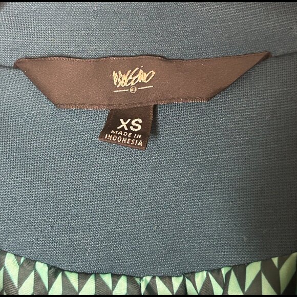 MOSSIMO Funky Lined Blue Turquoise Blazer Size XS - Picture 4 of 4